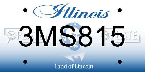 3MS815 Illinois License Plate