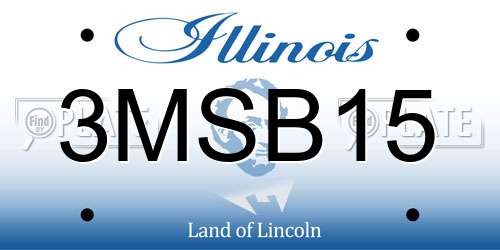 3MSB15 Illinois License Plate