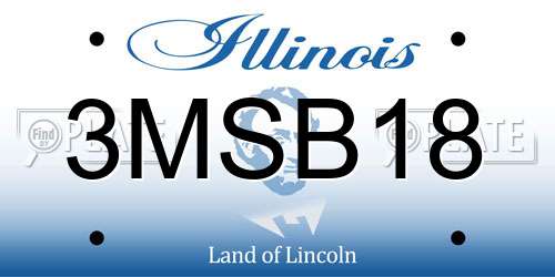 3MSB18 Illinois License Plate