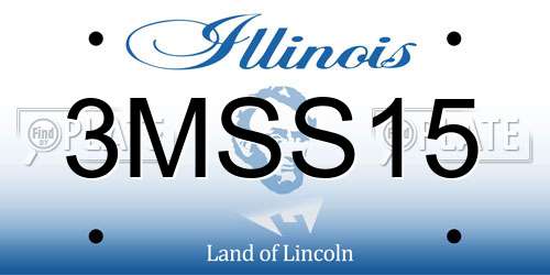 3MSS15 Illinois License Plate