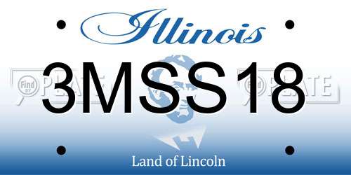 3MSS18 Illinois License Plate