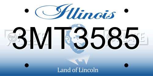 3MT3585 Illinois License Plate