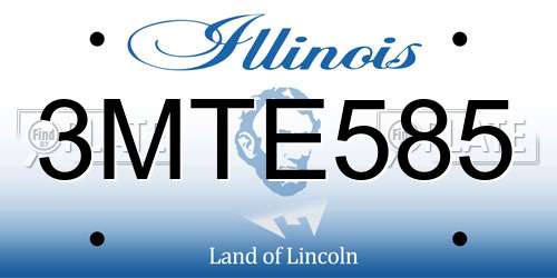 3MTE585 Illinois License Plate