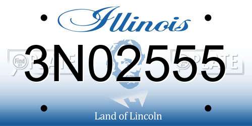 3N02555 Illinois License Plate