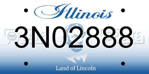 3N02888 Illinois License Plate