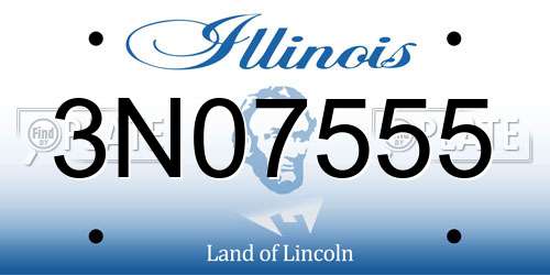3N07555 Illinois License Plate