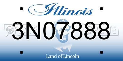 3N07888 Illinois License Plate