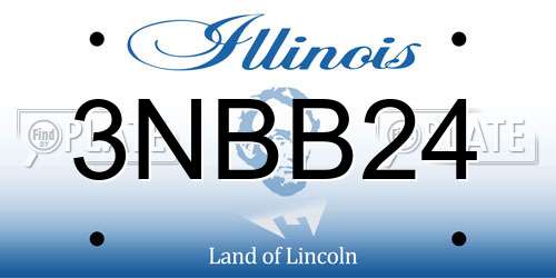 3NBB24 Illinois License Plate