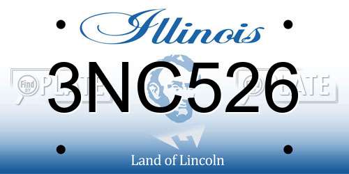 3NC526 Illinois License Plate