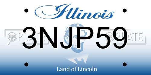 3NJP59 Illinois License Plate