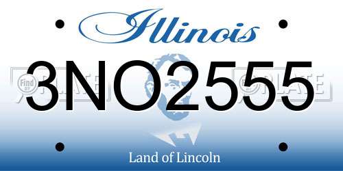 3NO2555 Illinois License Plate