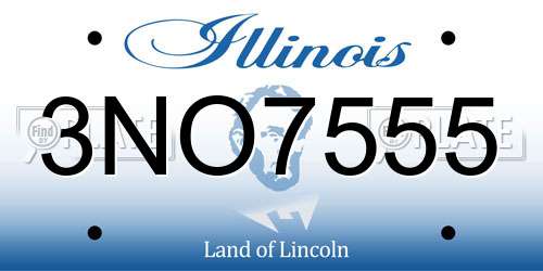 3NO7555 Illinois License Plate