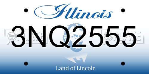 3NQ2555 Illinois License Plate