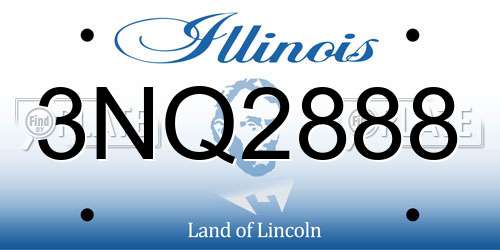 3NQ2888 Illinois License Plate