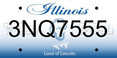 3NQ7555 Illinois License Plate