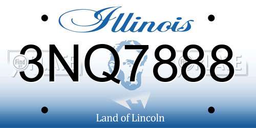 3NQ7888 Illinois License Plate