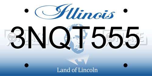 3NQT555 Illinois License Plate