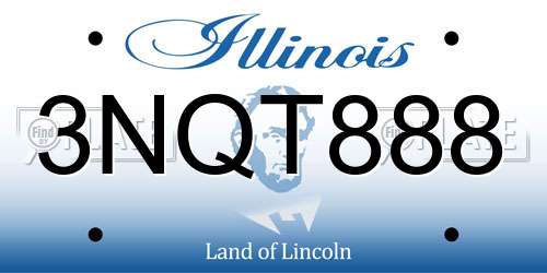 3NQT888 Illinois License Plate