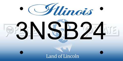 3NSB24 Illinois License Plate