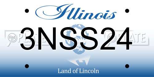 3NSS24 Illinois License Plate