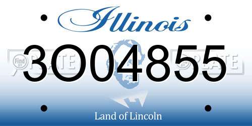 3O04855 Illinois License Plate