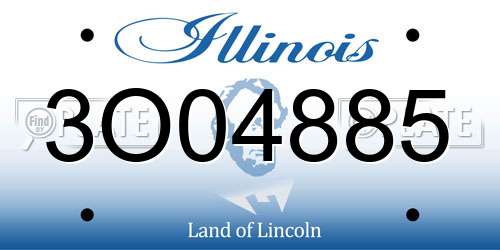 3O04885 Illinois License Plate
