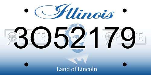 3O52179 Illinois License Plate