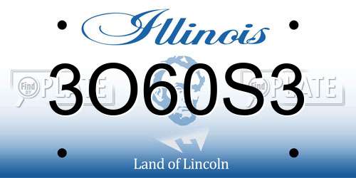3O60S3 Illinois License Plate