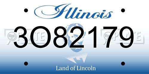 3O82179 Illinois License Plate