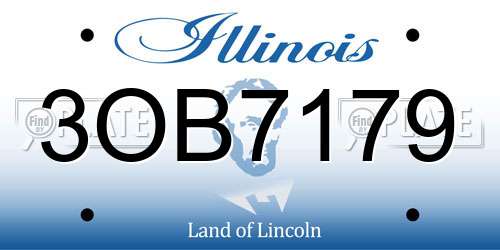 3OB7179 Illinois License Plate