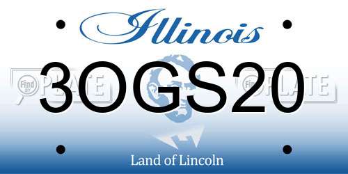 3OGS20 Illinois License Plate