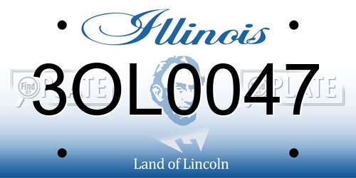 3OL0047 Illinois License Plate