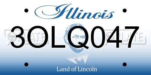 3OLQ047 Illinois License Plate