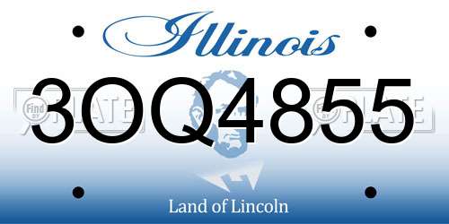 3OQ4855 Illinois License Plate