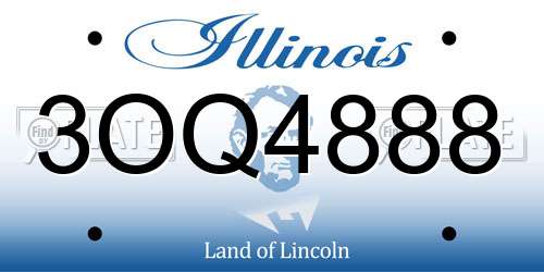 3OQ4888 Illinois License Plate