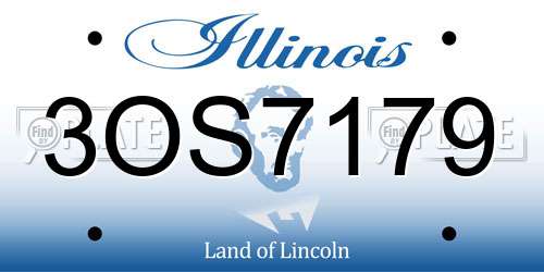 3OS7179 Illinois License Plate