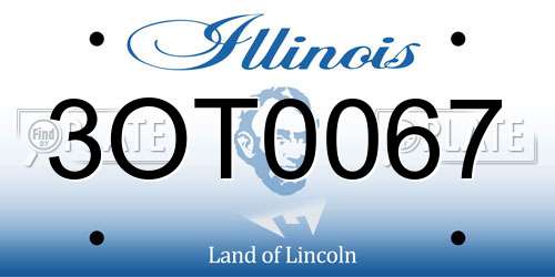 3OT0067 Illinois License Plate