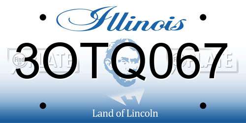 3OTQ067 Illinois License Plate