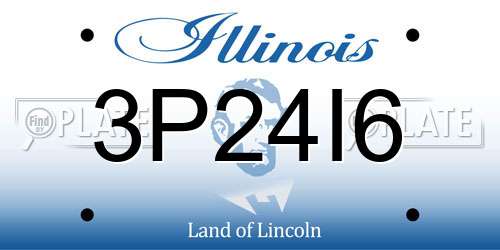 3P24I6 Illinois License Plate