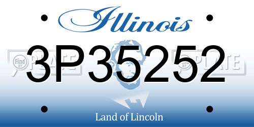 3P35252 Illinois License Plate