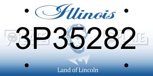 3P35282 Illinois License Plate