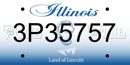 3P35757 Illinois License Plate