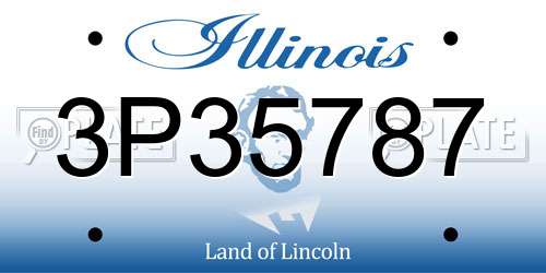 3P35787 Illinois License Plate