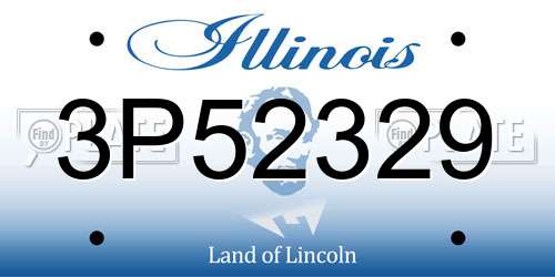 3P52329 Illinois License Plate