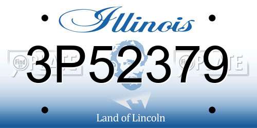 3P52379 Illinois License Plate