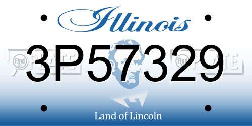 3P57329 Illinois License Plate