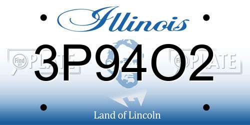 3P94O2 Illinois License Plate