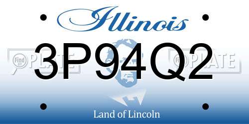 3P94Q2 Illinois License Plate