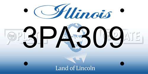 3PA309 Illinois License Plate