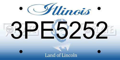3PE5252 Illinois License Plate
